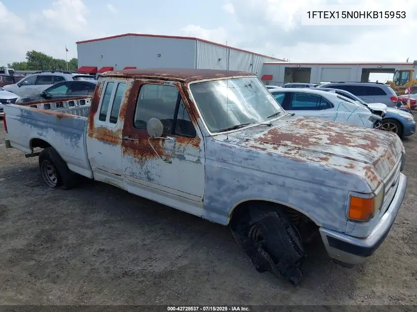 1987 Ford F150 VIN: 1FTEX15N0HKB15953 Lot: 42728537