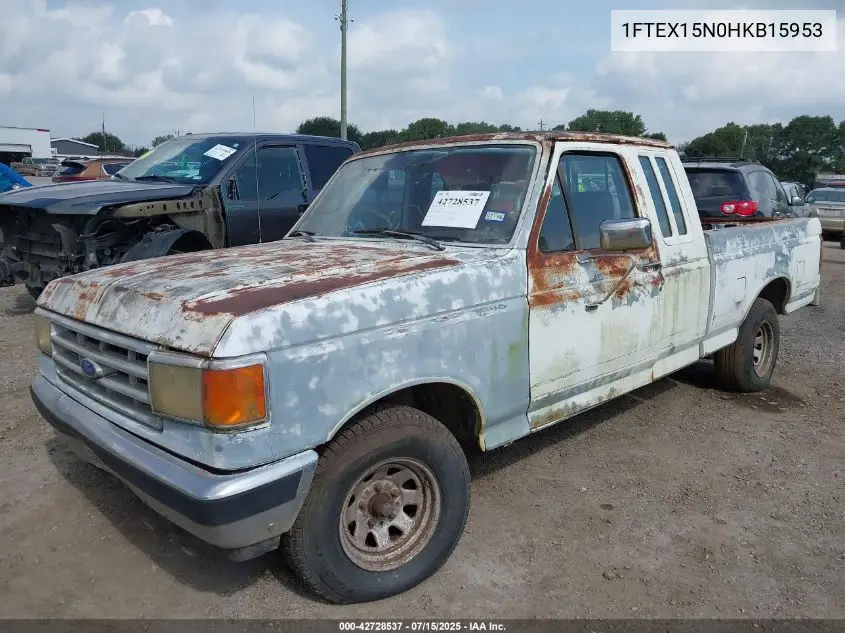 1987 Ford F150 VIN: 1FTEX15N0HKB15953 Lot: 42728537