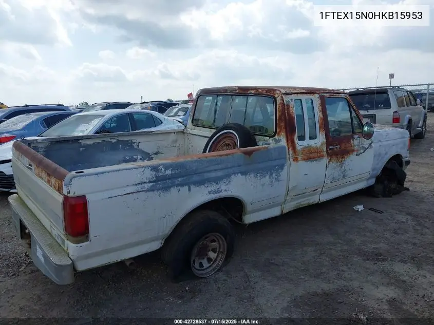 1987 Ford F150 VIN: 1FTEX15N0HKB15953 Lot: 42728537