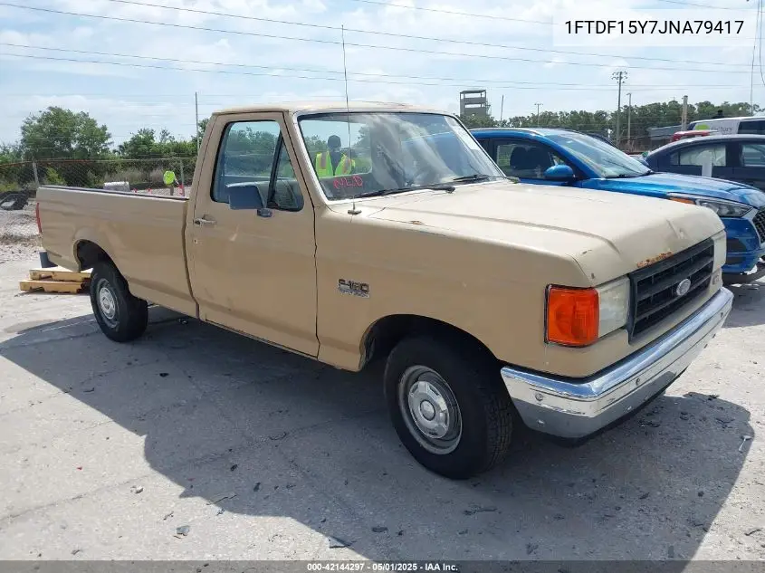 1988 Ford F150 VIN: 1FTDF15Y7JNA79417 Lot: 42144297