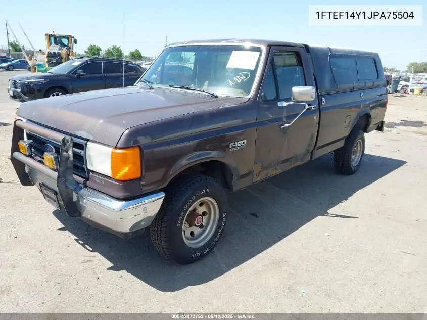 1988 Ford F150 VIN: 1FTEF14Y1JPA75504 Lot: 42473753