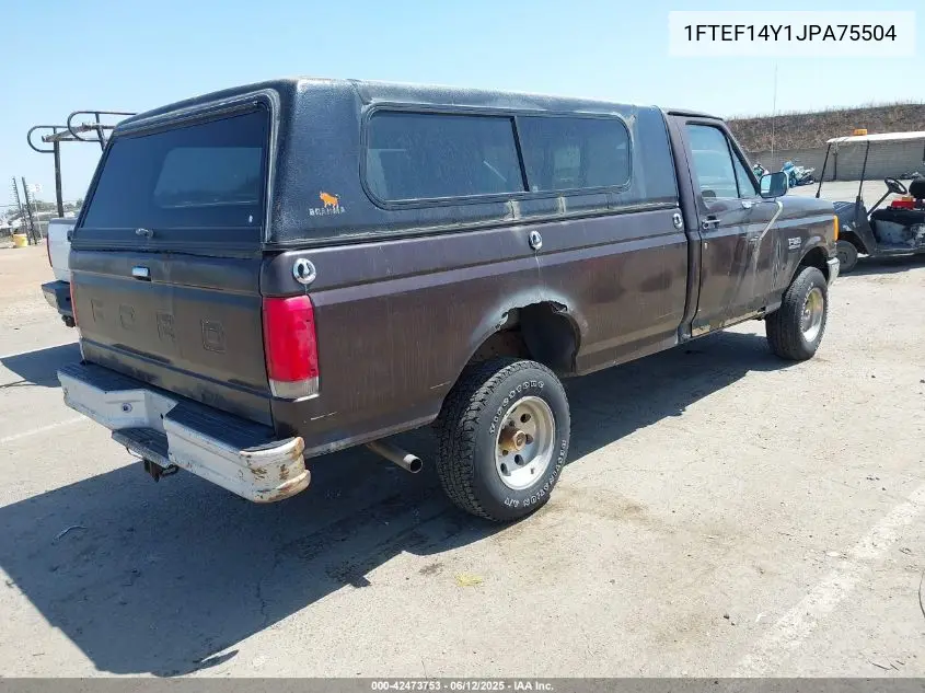 1988 Ford F150 VIN: 1FTEF14Y1JPA75504 Lot: 42473753
