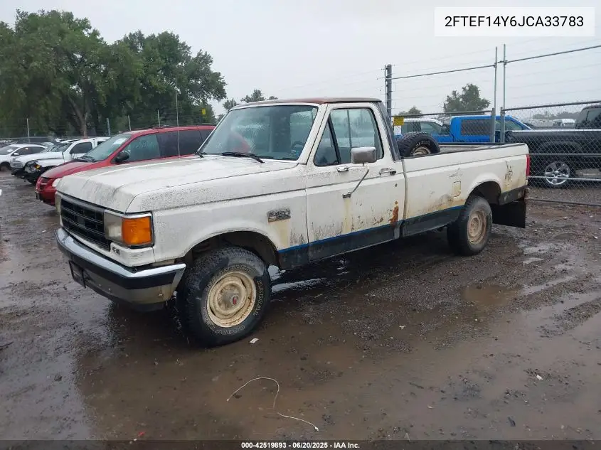 1988 Ford F150 VIN: 2FTEF14Y6JCA33783 Lot: 42519893