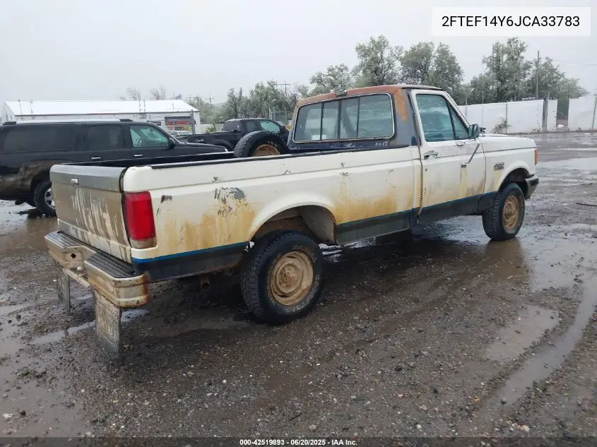 1988 Ford F150 VIN: 2FTEF14Y6JCA33783 Lot: 42519893