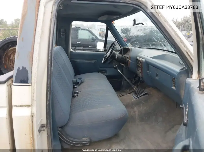 1988 Ford F150 VIN: 2FTEF14Y6JCA33783 Lot: 42519893