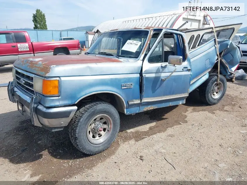 1988 Ford F150 VIN: 1FTEF14N8JPA73142 Lot: 42583700