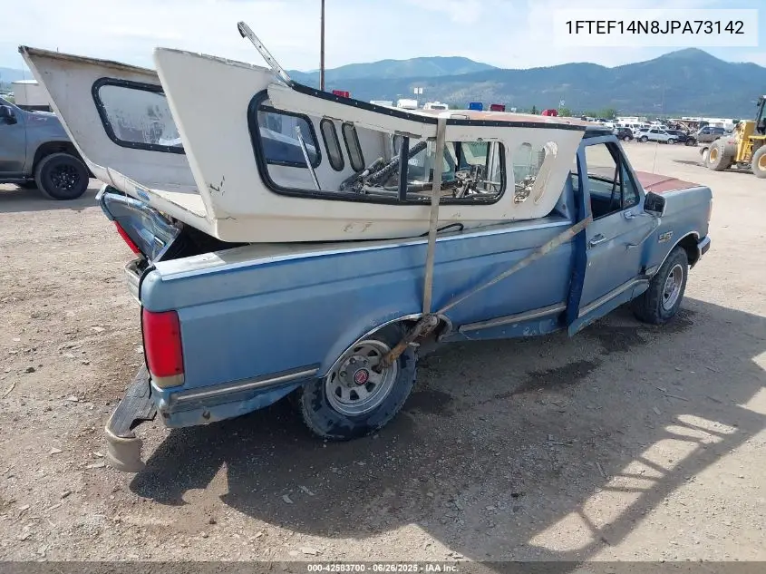 1988 Ford F150 VIN: 1FTEF14N8JPA73142 Lot: 42583700