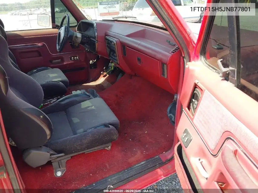 1988 Ford F150 VIN: 1FTDF15H5JNB77801 Lot: 42598520