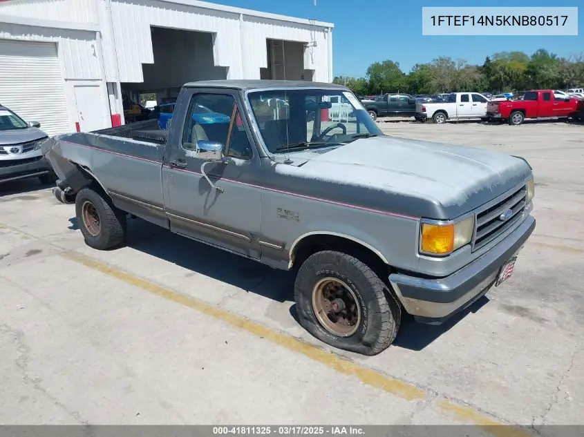1989 Ford F150 VIN: 1FTEF14N5KNB80517 Lot: 41811325