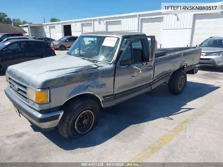 1989 Ford F150 VIN: 1FTEF14N5KNB80517 Lot: 41811325