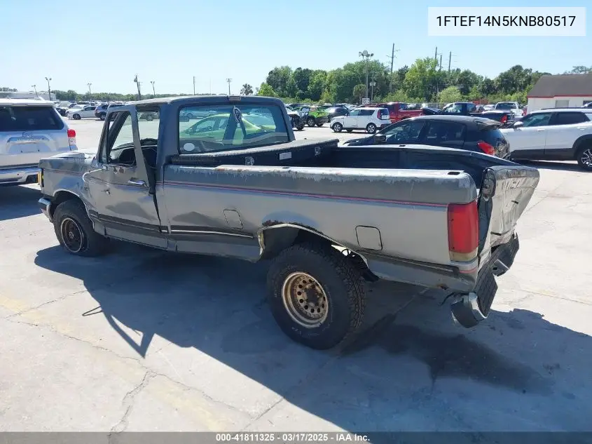 1989 Ford F150 VIN: 1FTEF14N5KNB80517 Lot: 41811325