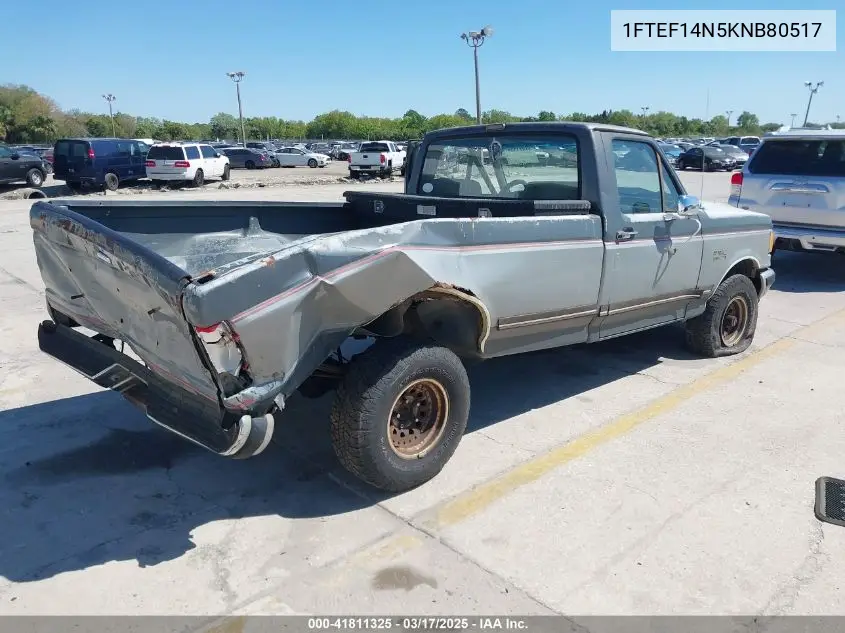 1989 Ford F150 VIN: 1FTEF14N5KNB80517 Lot: 41811325