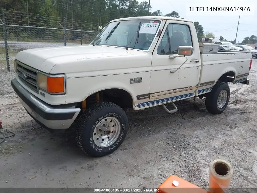 1989 Ford F-150 VIN: 1LTEL14NXKNA14946 Lot: 41885195