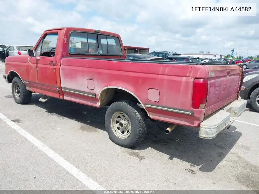 1989 Ford F150 VIN: 1FTEF14N0KLA44582 Lot: 42108560