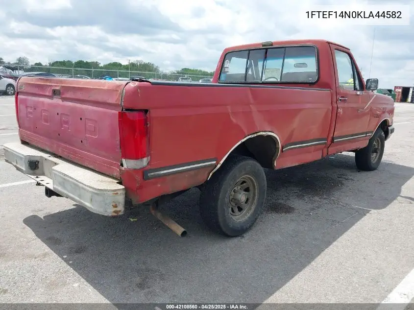 1989 Ford F150 VIN: 1FTEF14N0KLA44582 Lot: 42108560