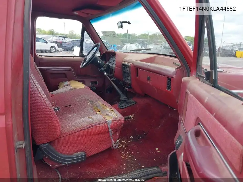 1989 Ford F150 VIN: 1FTEF14N0KLA44582 Lot: 42108560