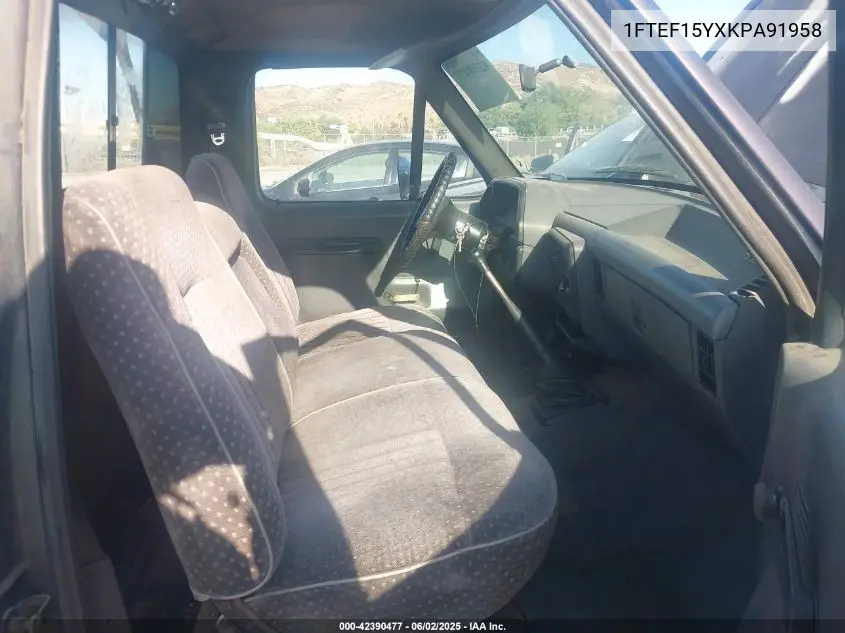 1989 Ford F150 VIN: 1FTEF15YXKPA91958 Lot: 42390477