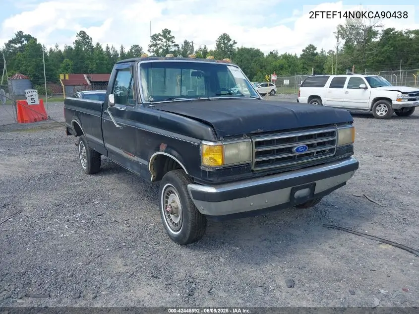 1989 Ford F150 VIN: 2FTEF14N0KCA90438 Lot: 42448592