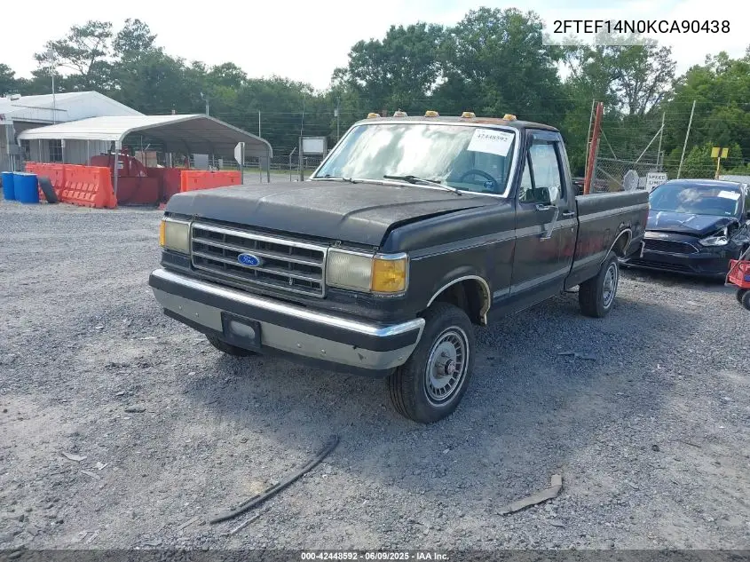 1989 Ford F150 VIN: 2FTEF14N0KCA90438 Lot: 42448592