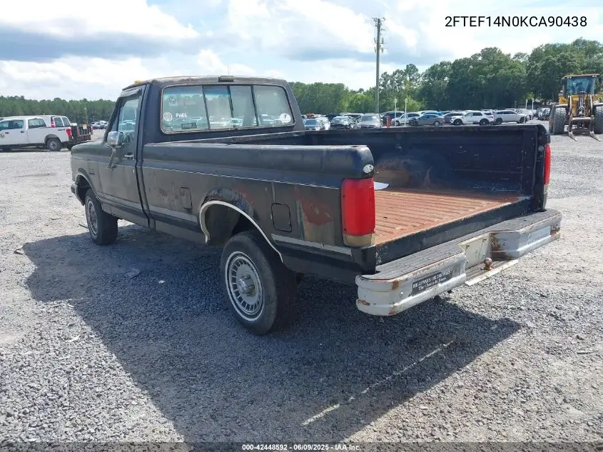 1989 Ford F150 VIN: 2FTEF14N0KCA90438 Lot: 42448592