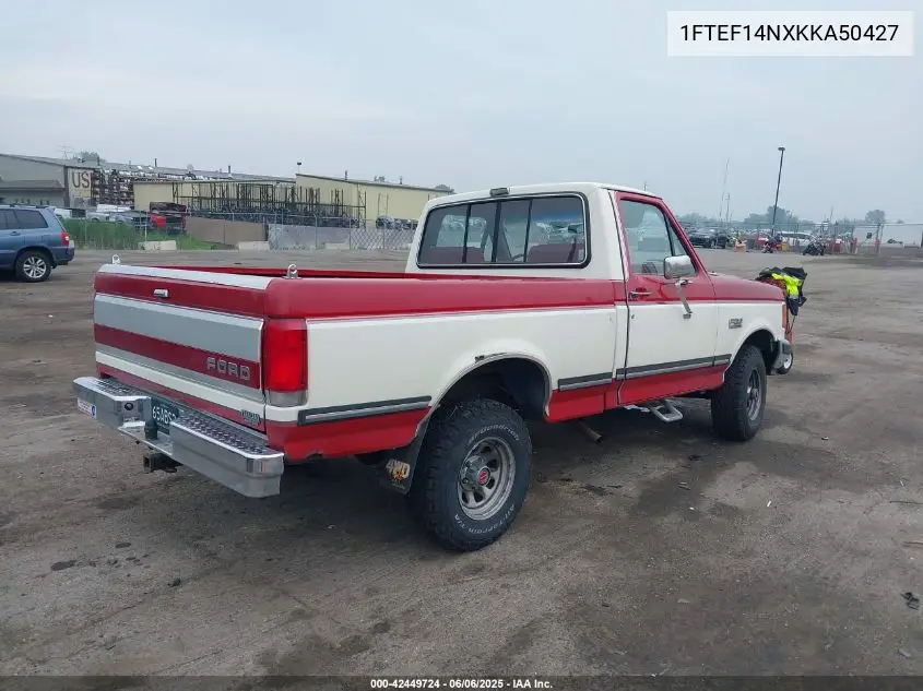 1989 Ford F150 VIN: 1FTEF14NXKKA50427 Lot: 42449724
