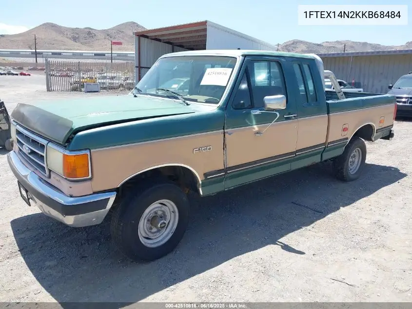 1989 Ford F150 VIN: 1FTEX14N2KKB68484 Lot: 42510816
