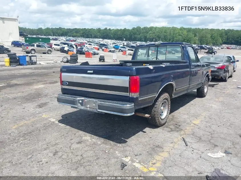 1989 Ford F150 VIN: 1FTDF15N9KLB33836 Lot: 42512143