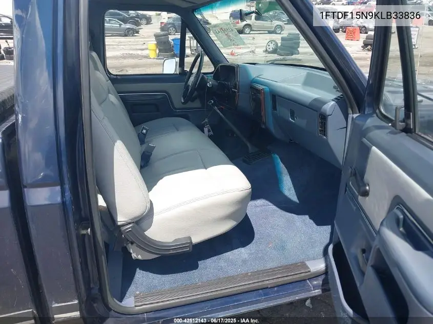 1989 Ford F150 VIN: 1FTDF15N9KLB33836 Lot: 42512143