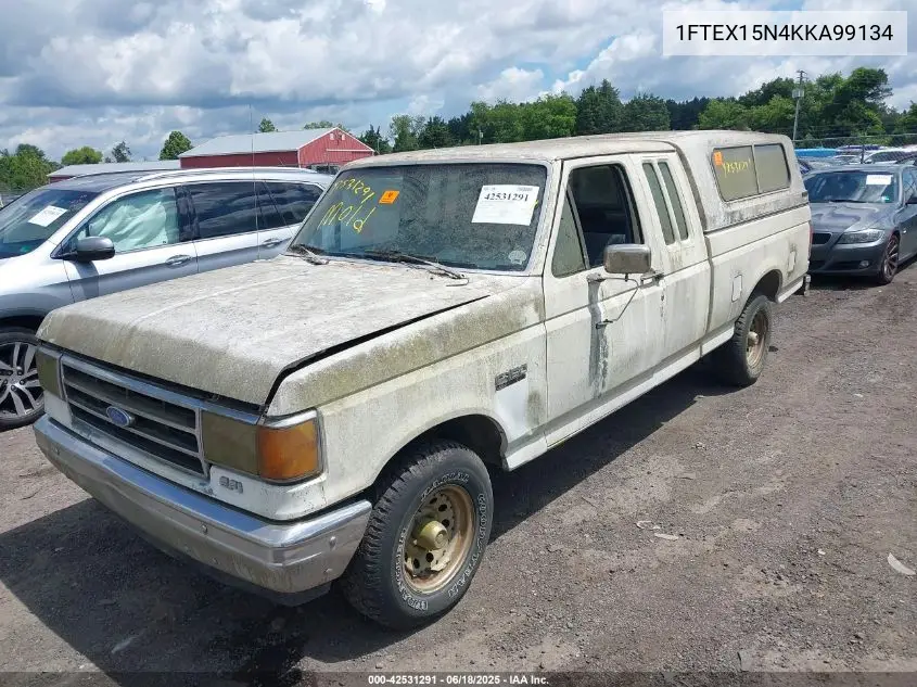 1989 Ford F150 VIN: 1FTEX15N4KKA99134 Lot: 42531291