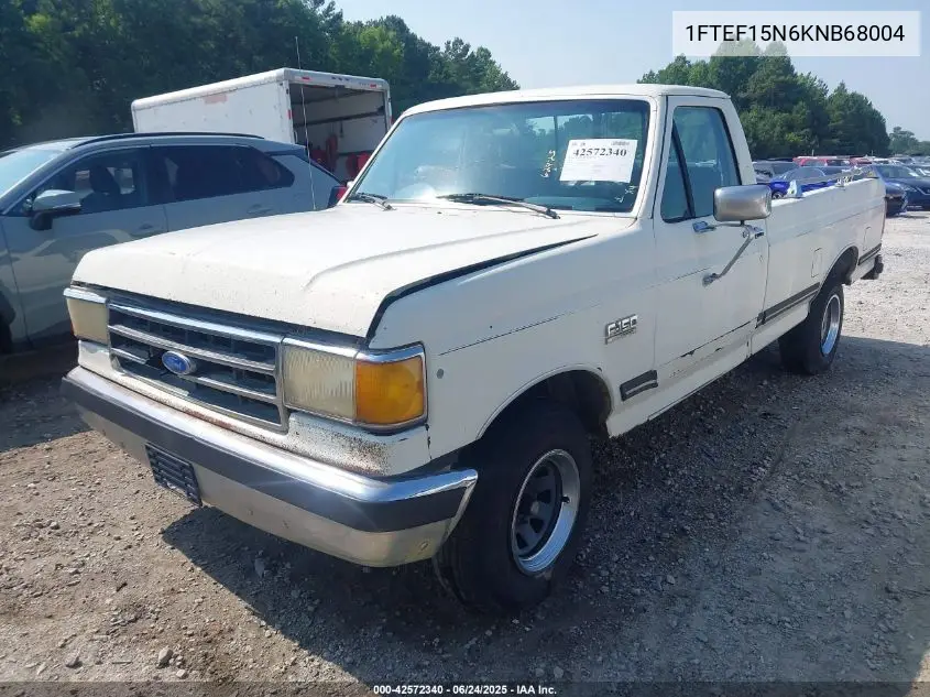 1989 Ford F150 VIN: 1FTEF15N6KNB68004 Lot: 42572340