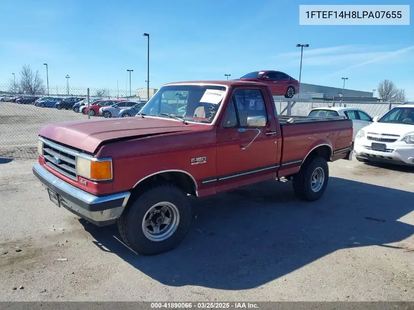 1990 Ford F150 VIN: 1FTEF14H8LPA07655 Lot: 41890066