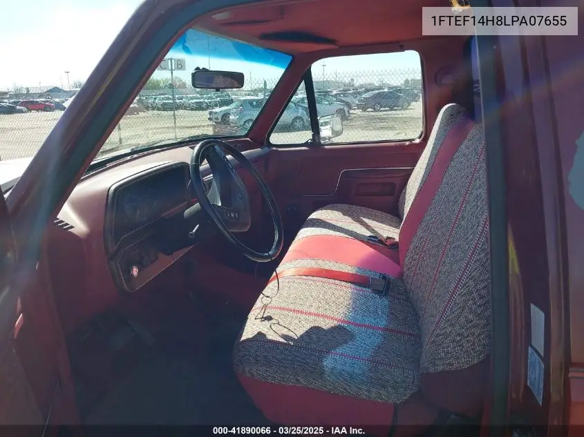 1990 Ford F150 VIN: 1FTEF14H8LPA07655 Lot: 41890066