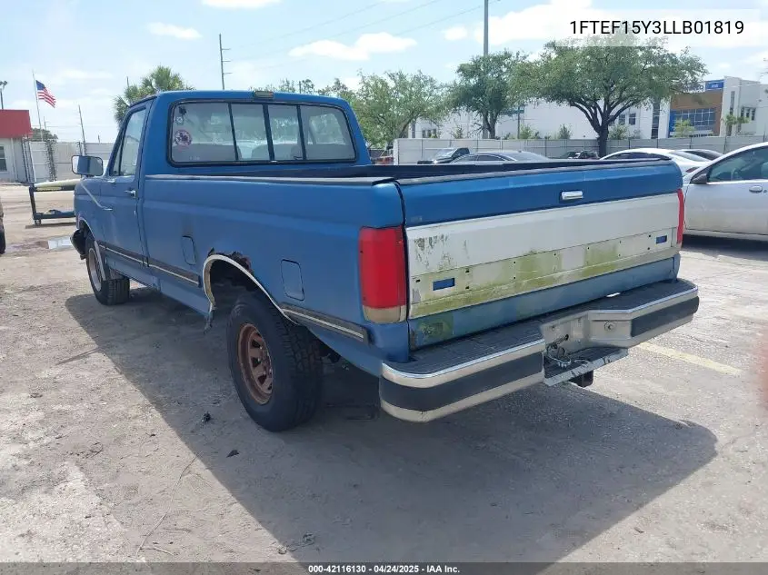 1990 Ford F150 VIN: 1FTEF15Y3LLB01819 Lot: 42116130