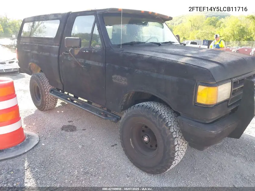 1990 Ford F150 VIN: 2FTEF14Y5LCB11716 Lot: 42169555