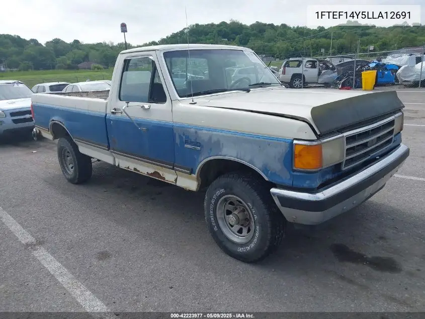 1990 Ford F150 VIN: 1FTEF14Y5LLA12691 Lot: 42223977