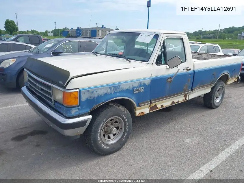 1990 Ford F150 VIN: 1FTEF14Y5LLA12691 Lot: 42223977