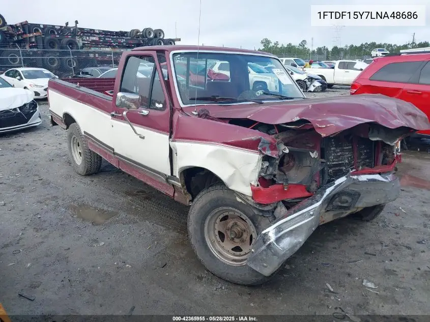1990 Ford F150 VIN: 1FTDF15Y7LNA48686 Lot: 42365955