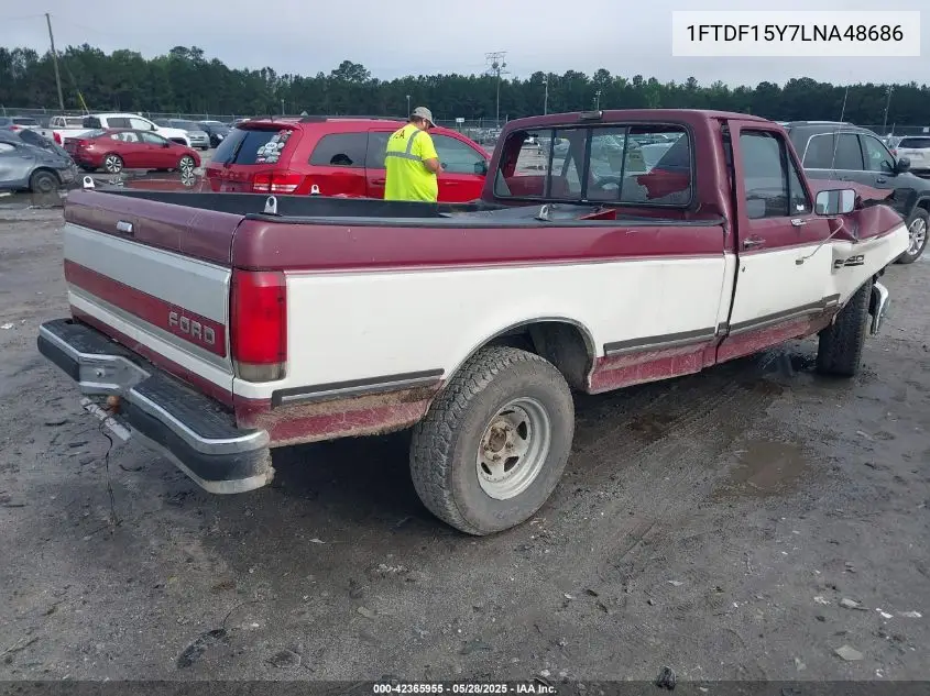 1990 Ford F150 VIN: 1FTDF15Y7LNA48686 Lot: 42365955