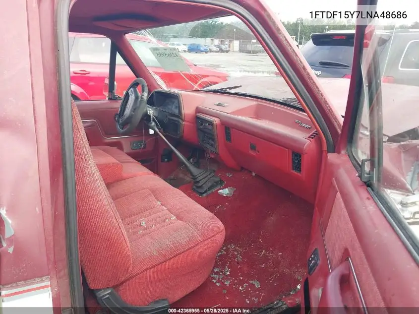 1990 Ford F150 VIN: 1FTDF15Y7LNA48686 Lot: 42365955