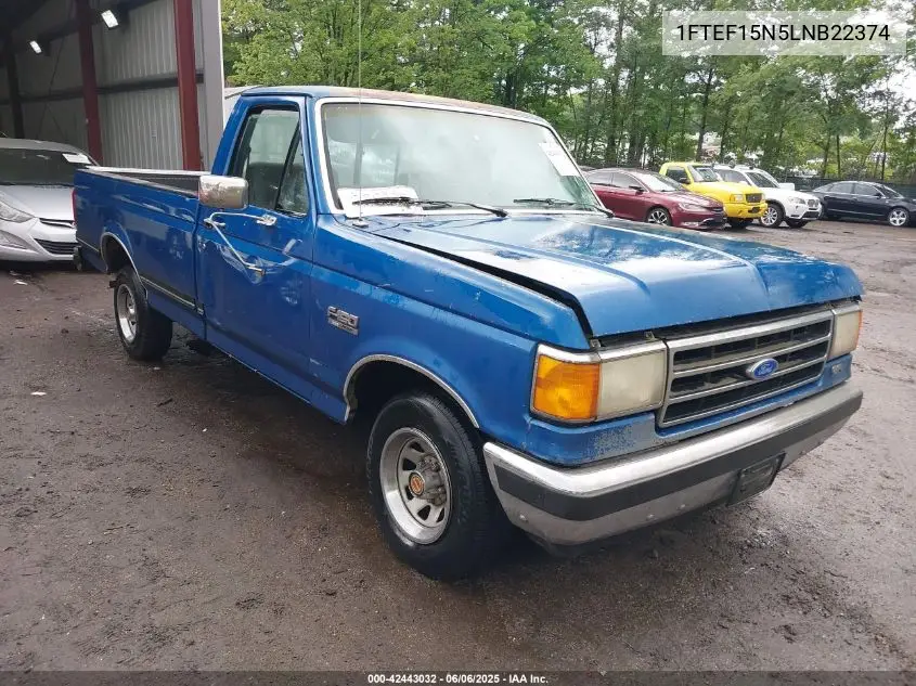 1990 Ford F150 VIN: 1FTEF15N5LNB22374 Lot: 42443032