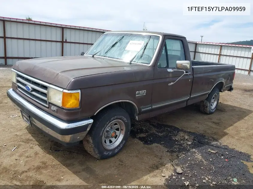 1990 Ford F150 VIN: 1FTEF15Y7LPA09959 Lot: 42531399