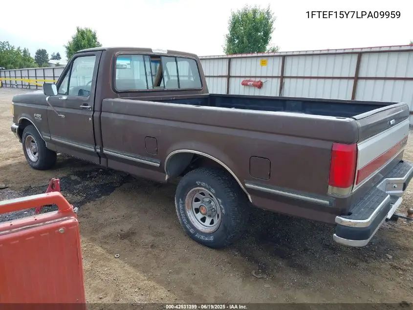 1990 Ford F150 VIN: 1FTEF15Y7LPA09959 Lot: 42531399