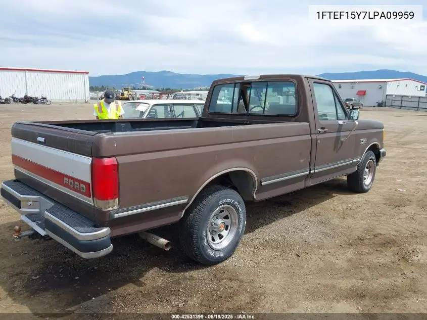 1990 Ford F150 VIN: 1FTEF15Y7LPA09959 Lot: 42531399