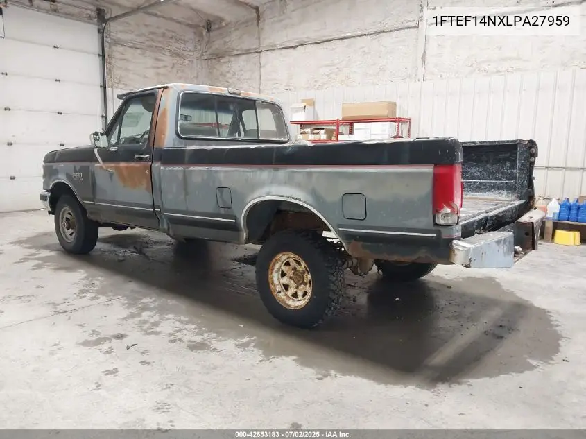 1990 Ford F150 VIN: 1FTEF14NXLPA27959 Lot: 42653183