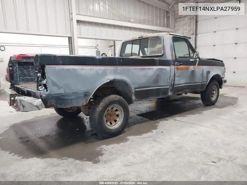 1990 Ford F150 VIN: 1FTEF14NXLPA27959 Lot: 42653183