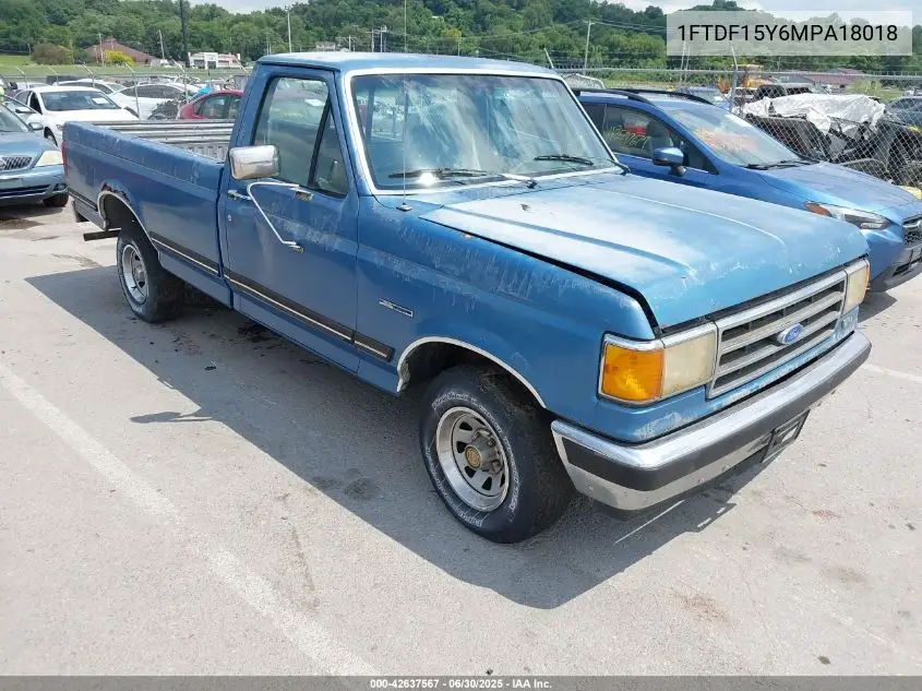 1991 Ford F150 VIN: 1FTDF15Y6MPA18018 Lot: 42637567