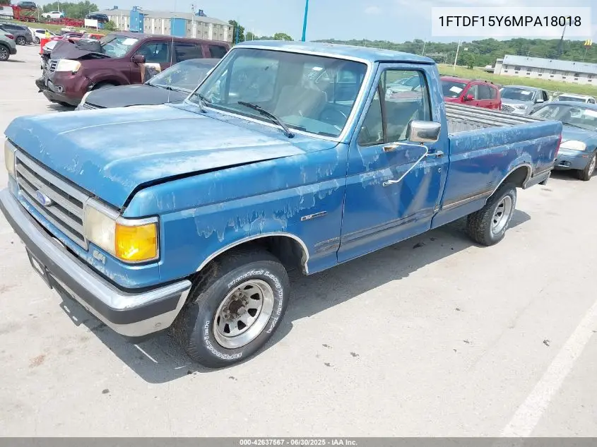 1991 Ford F150 VIN: 1FTDF15Y6MPA18018 Lot: 42637567