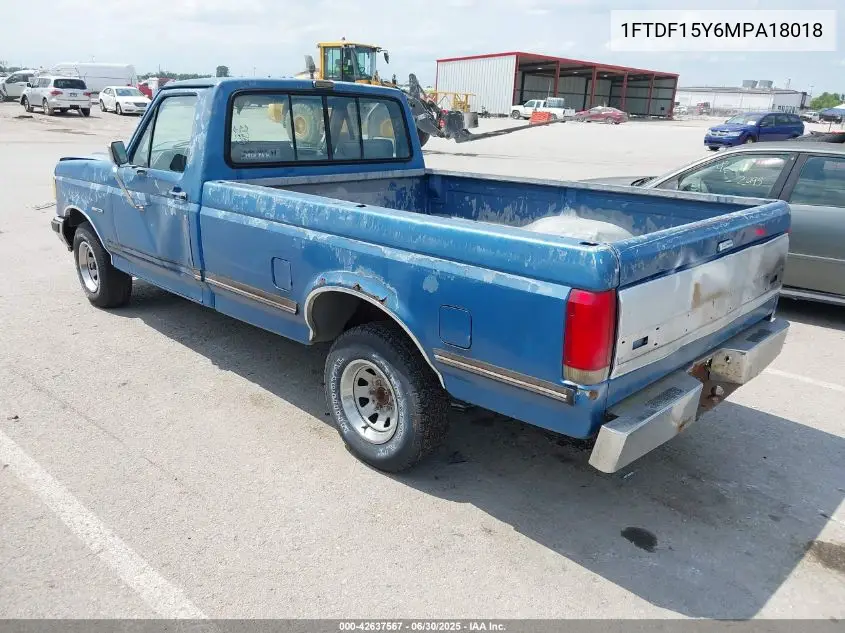 1991 Ford F150 VIN: 1FTDF15Y6MPA18018 Lot: 42637567