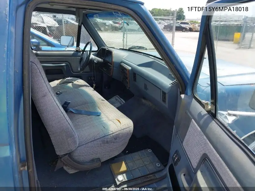 1991 Ford F150 VIN: 1FTDF15Y6MPA18018 Lot: 42637567