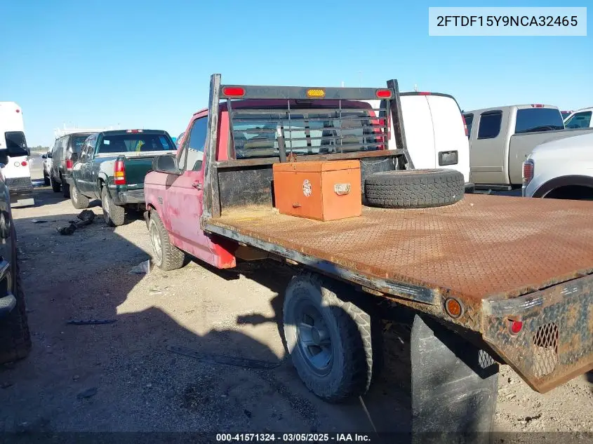 1992 Ford F150 VIN: 2FTDF15Y9NCA32465 Lot: 41571324